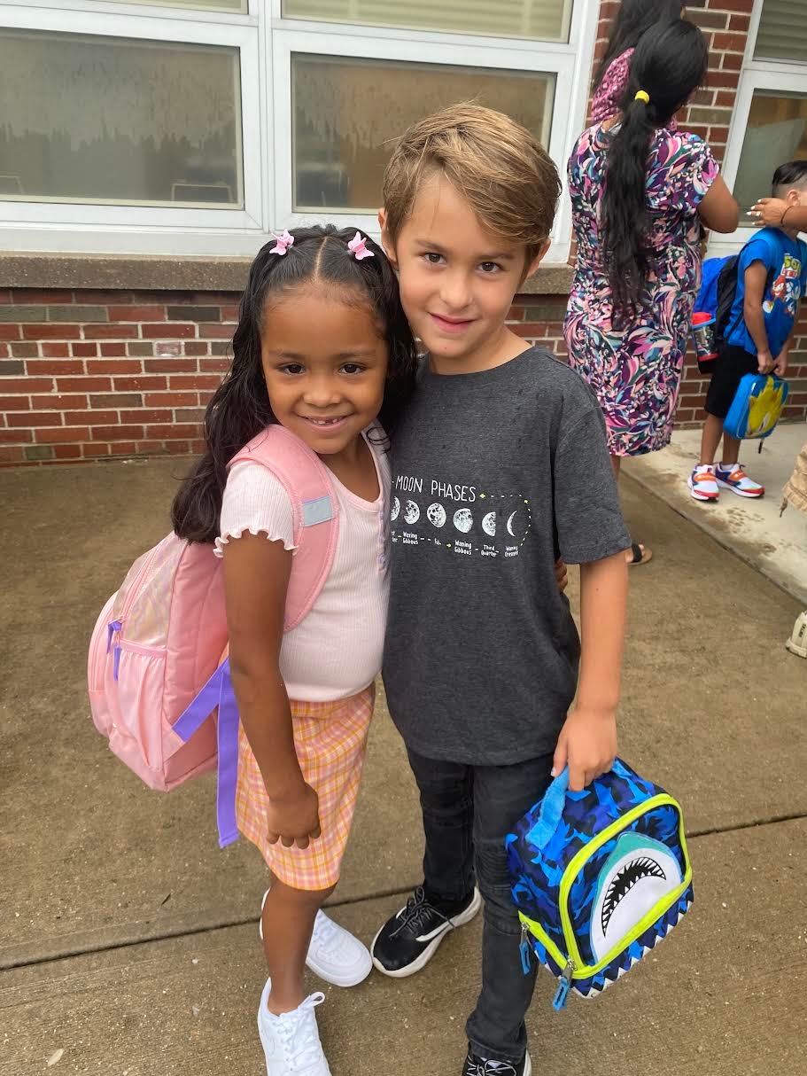 Friends Cole Catalano and Elasade Gowins are elated to be starting first grade at Verne W. Critz Elementary. Cole is most looking forward to recess, where he gets to play with friends such as Elasade, while she is looking forward to making new memories with her teacher and friends.